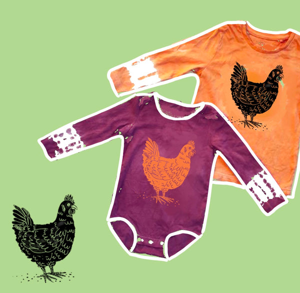 Chicken Stamp Onesie