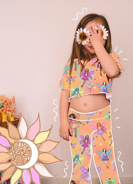 **Organic Cotton HJA Designed Crop Top T-shirt** PRE ORDER