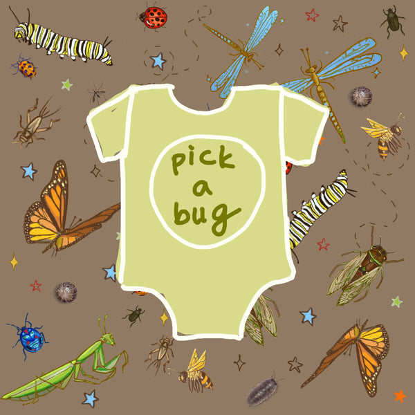 BUG hand-painted Onesie (you choose the bug)