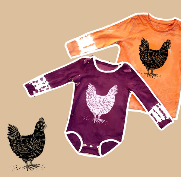 Chicken Stamp Onesie