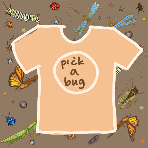 BUG Hand Painted Tshirt *Any bug off my new BUG design!