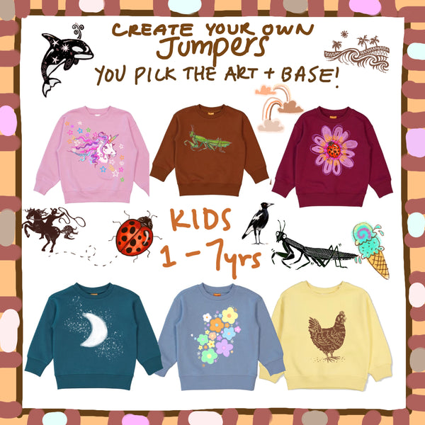 Create your own KIDS JUMPERS - size 1 to 7