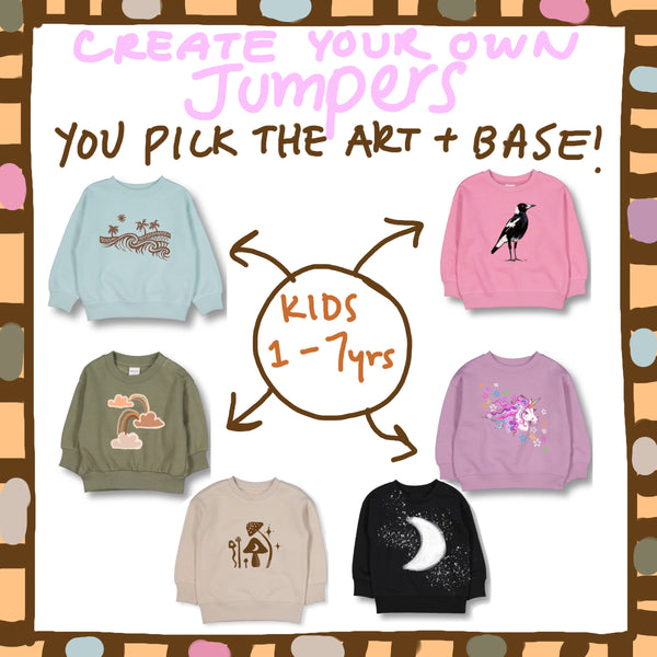 Create your own KIDS JUMPERS - size 1 to 7