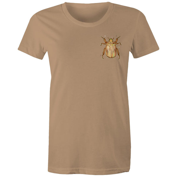Christmas Beetle Pocket Desgin - Women's Maple Tee