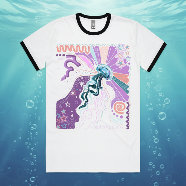 Jellyfish Unisex Ringer Tee