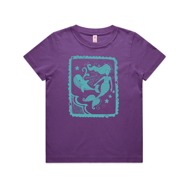 Mermaid Hair Don't Care Kids Tee