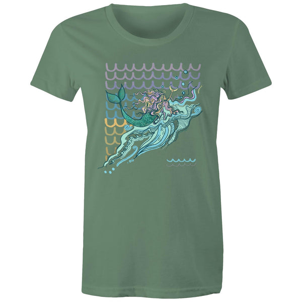 Mermaids are Real - Women's Maple Tee