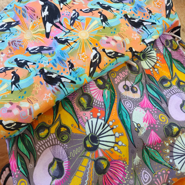 STACK 4 Feb Restock Fabric (lots of these designs all sizes) - flares/legs/tees/crops/shorts/bummies