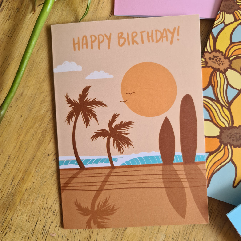 Happy Birthday Beach Vibes✨️ Greeting Card