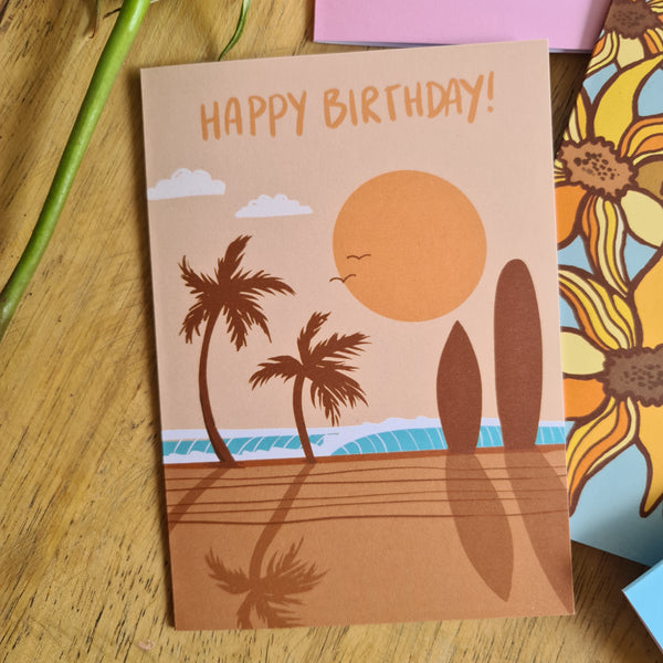 Happy Birthday Beach Vibes✨️ Greeting Card