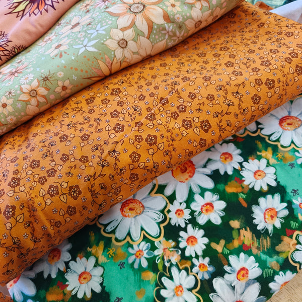 STACK 4 Feb Restock Fabric (lots of these designs all sizes) - flares/legs/tees/crops/shorts/bummies