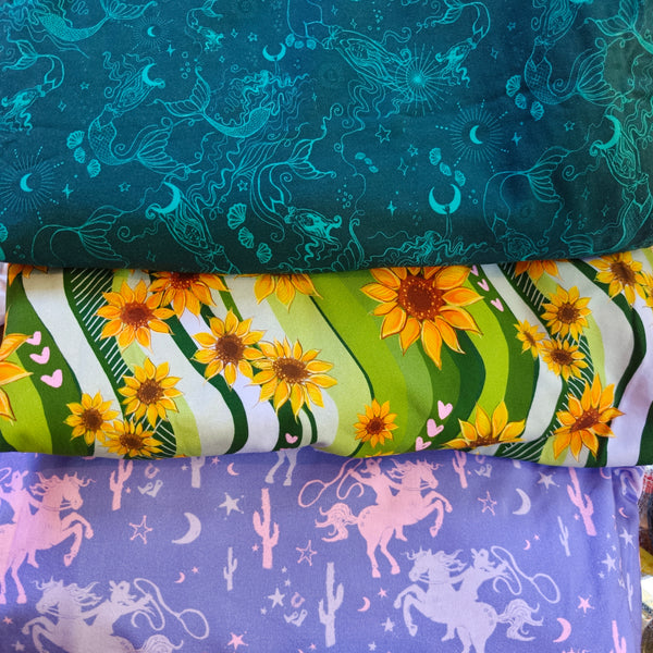 STACK 1 Feb Restock Fabric (lots of these designs all sizes) - flares/legs/tees/crops/shorts/bummies