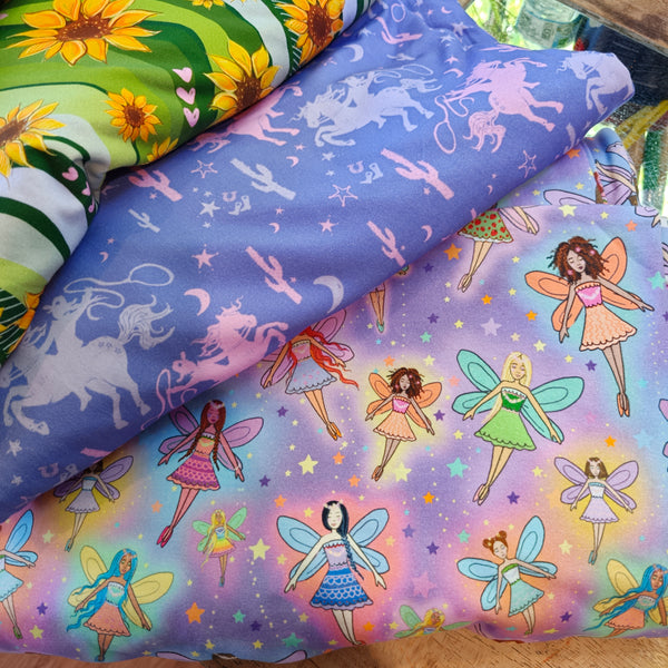 STACK 1 Feb Restock Fabric (lots of these designs all sizes) - flares/legs/tees/crops/shorts/bummies