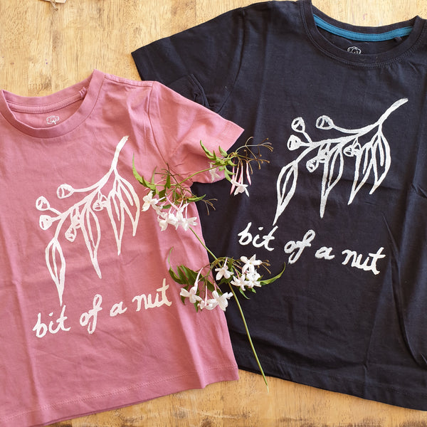 Bit of a Nut big kids/mens/women T-shirt’s