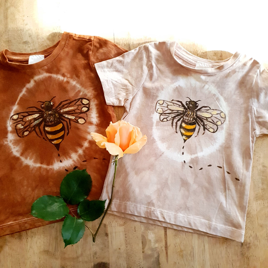 Hand painted and hand dyed Beez Kneez Tshirt