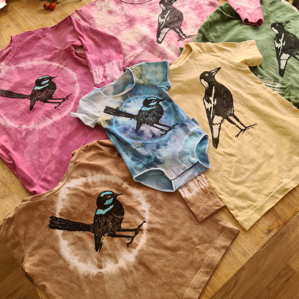 Superb Blue Wren Stamp T-shirt