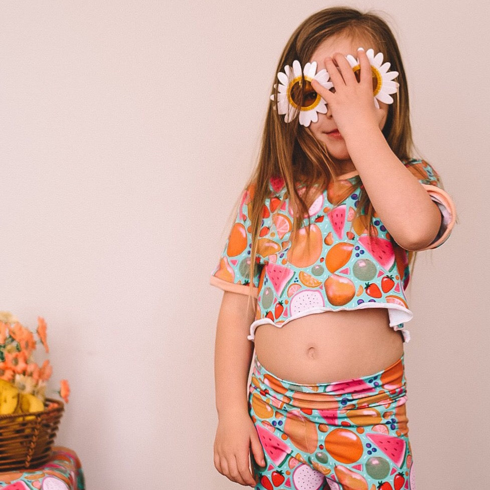 **Organic Cotton HJA Designed Crop Top T-shirt** PRE ORDER
