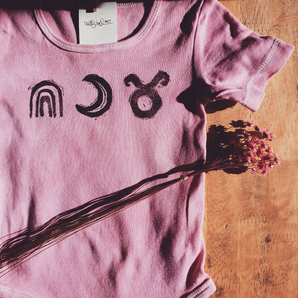 Stamp Onesie (rainbow,sun,moon/sunflower stamp/stand together palms/starsigns