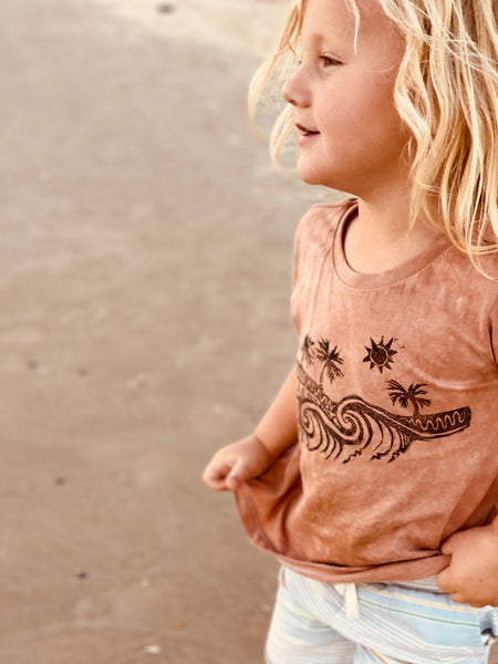 Island Vibes Hand Stamped tshirt