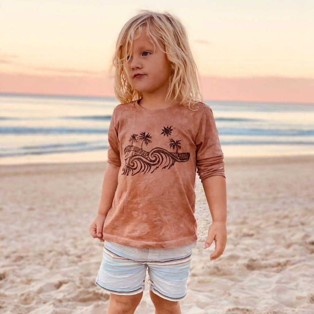 Island Vibes Hand Stamped tshirt
