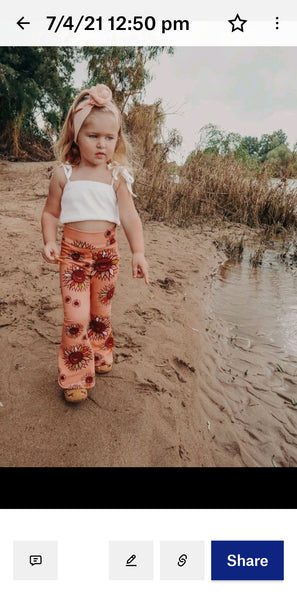 Sunny Peach Flares Ready to Post (1 to 4yrs)
